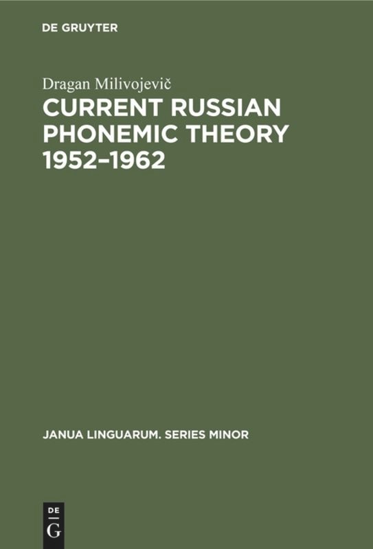 Couverture_Current Russian phonemic theory 1952–1962