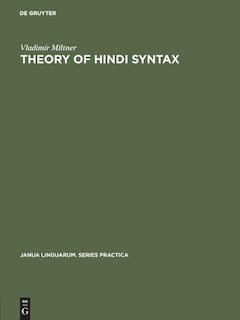 Front cover_Theory of Hindi syntax