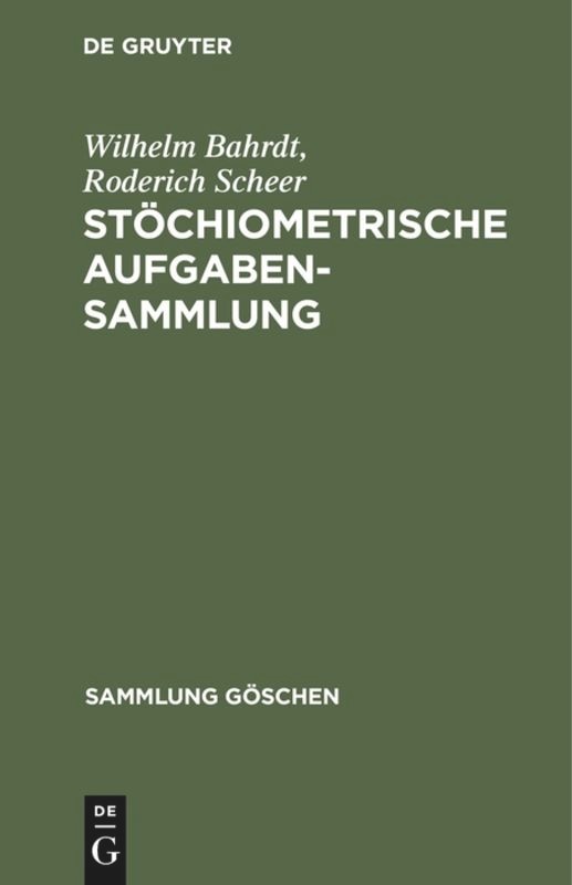 Front cover_Stöchiometrische Aufgabensammlung