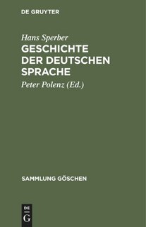 Front cover_Geschichte der deutschen Sprache