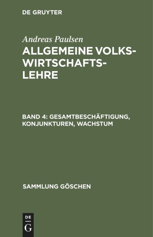 Front cover_Gesamtbeschäftigung, Konjunkturen, Wachstum