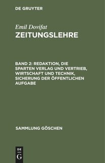 Front cover_Redaktion, die Sparten Verlag und Vertrieb, Wirtschaft und Technik, Sicherung der öffentlichen Aufgabe