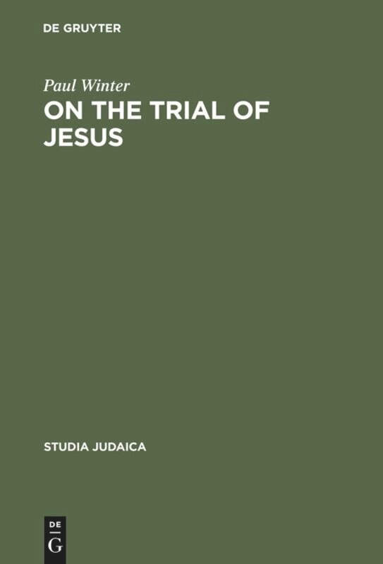 Front cover_On the Trial of Jesus