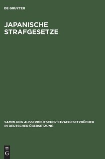 Front cover_Japanische Strafgesetze
