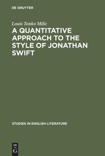 Front cover_A quantitative approach to the style of Jonathan Swift