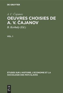 Couverture_Oeuvres choisies de A. V. Čajanov