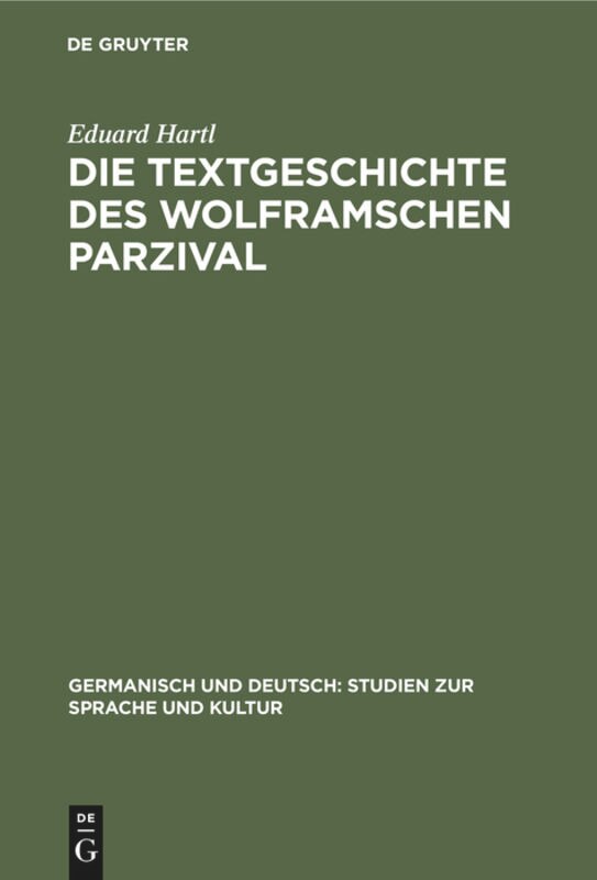 Couverture_Die Textgeschichte des Wolframschen Parzival