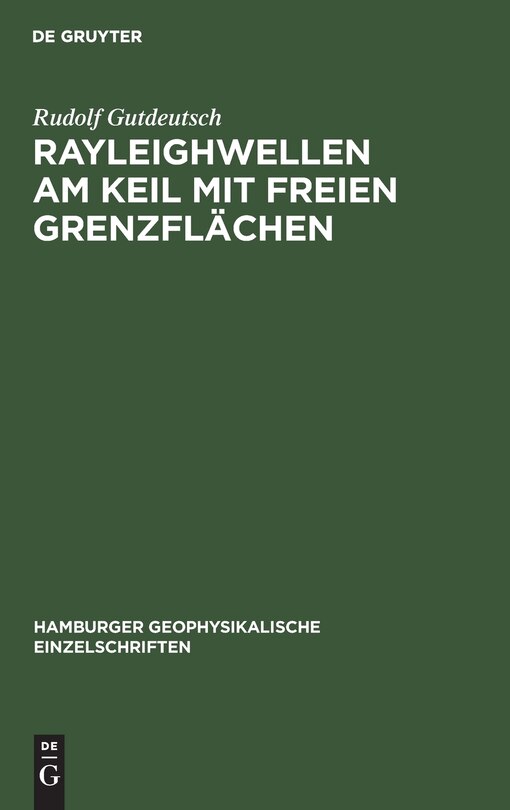 Front cover_Rayleighwellen am Keil mit freien Grenzflächen