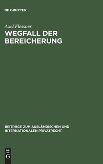 Front cover_Wegfall der Bereicherung