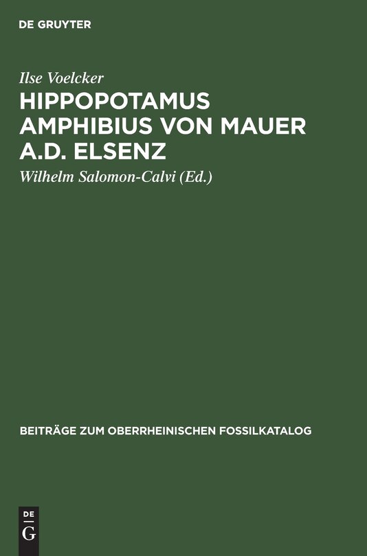 Front cover_Hippopotamus Amphibius Von Mauer A.d. Elsenz