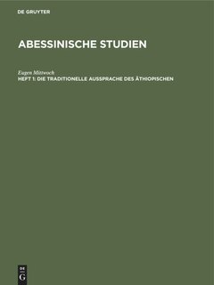 Front cover_Die traditionelle Aussprache des Äthiopischen