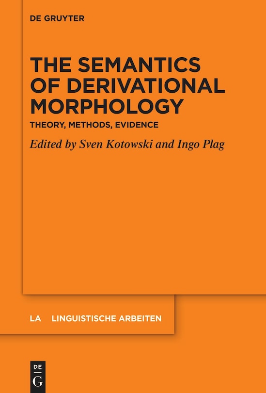 Front cover_The Semantics of Derivational Morphology