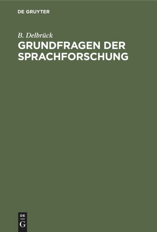 Front cover_Grundfragen der Sprachforschung