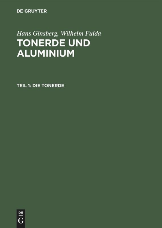 Front cover_Die Tonerde