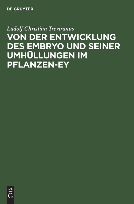 Front cover_Von der Entwicklung des Embryo und seiner Umhüllungen im Pflanzen-Ey