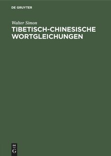 Front cover_Tibetisch-chinesische Wortgleichungen