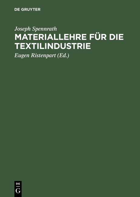 Front cover_Materiallehre für die Textilindustrie