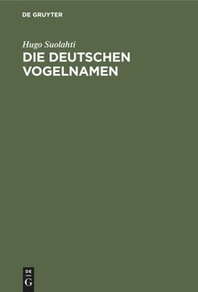 Front cover_Die deutschen Vogelnamen