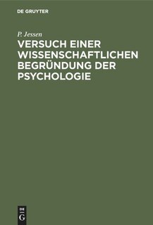 Front cover_Versuch einer wissenschaftlichen Begründung der Psychologie