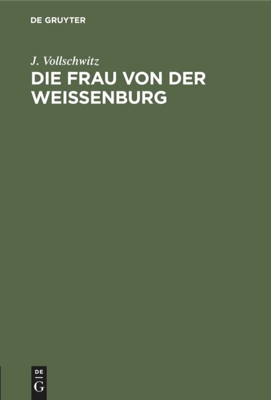 Front cover_Die Frau von der Weißenburg