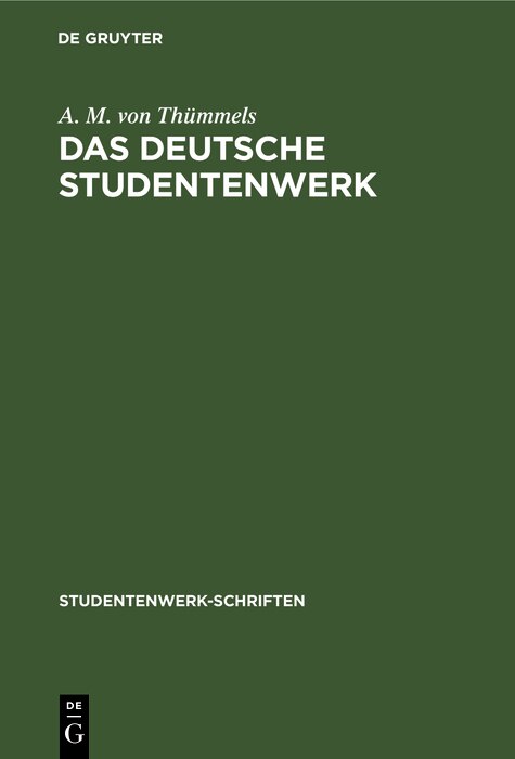 Front cover_Das Deutsche Studentenwerk