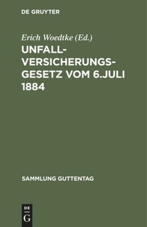 Front cover_Unfallversicherungsgesetz vom 6. Juli 1884