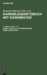 Front cover_Buch I u. II (Handelsstand, Gesellschaften)