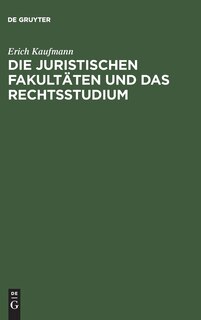 Front cover_Die juristischen Fakultäten und das Rechtsstudium