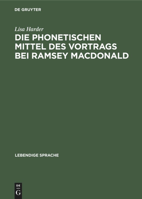 Couverture_Die phonetischen Mittel des Vortrags bei Ramsey MacDonald