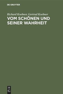 Front cover_Vom Schönen und seiner Wahrheit