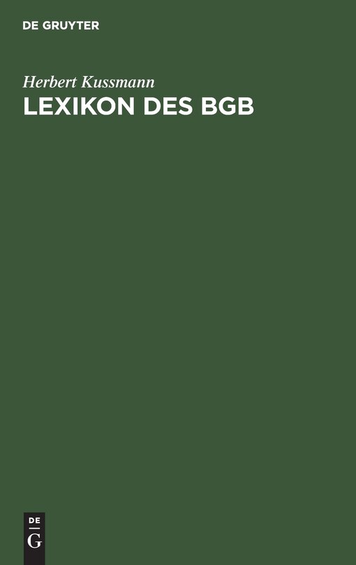 Front cover_Lexikon des BGB