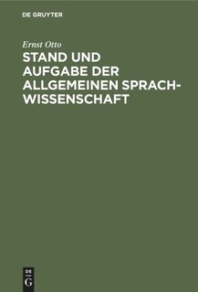 Front cover_Stand und Aufgabe der allgemeinen Sprachwissenschaft