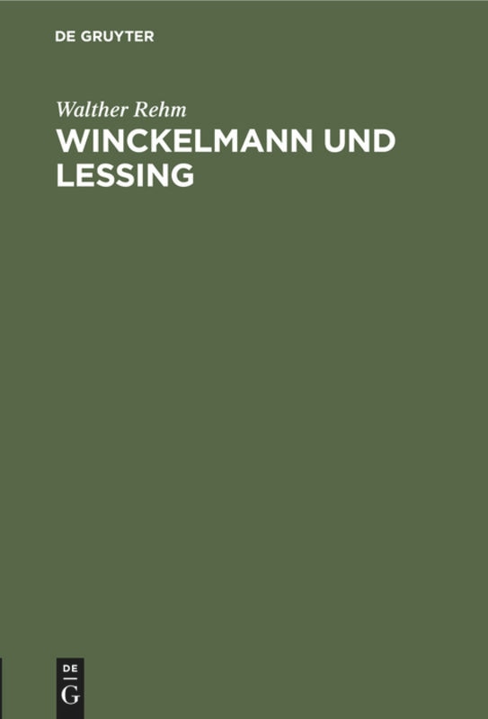 Front cover_Winckelmann und Lessing
