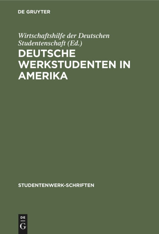 Couverture_Deutsche Werkstudenten in Amerika