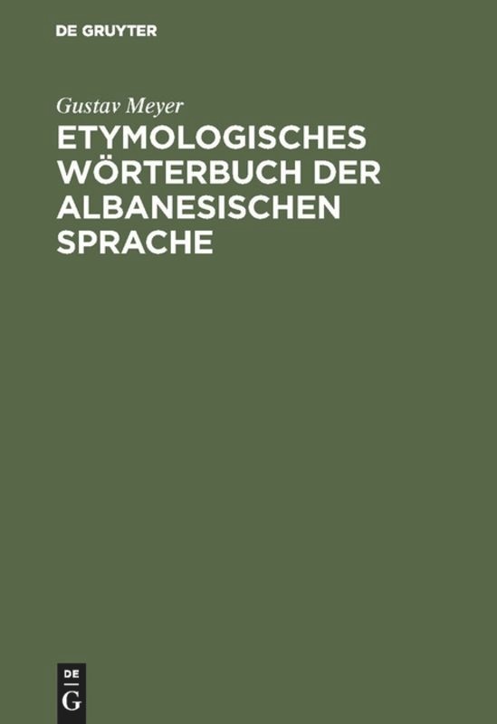 Couverture_Etymologisches Wörterbuch der albanesischen Sprache