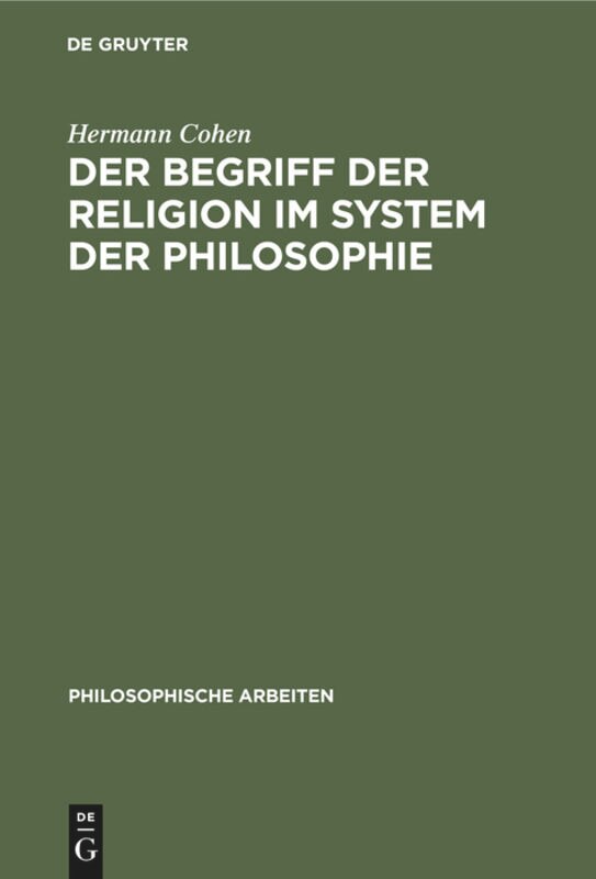Front cover_Der Begriff der Religion im System der Philosophie