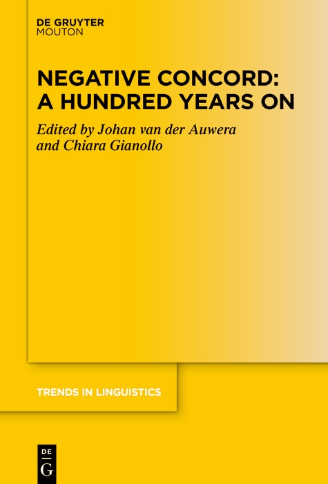 Couverture_Negative Concord: A Hundred Years On