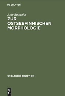 Couverture_Zur ostseefinnischen Morphologie