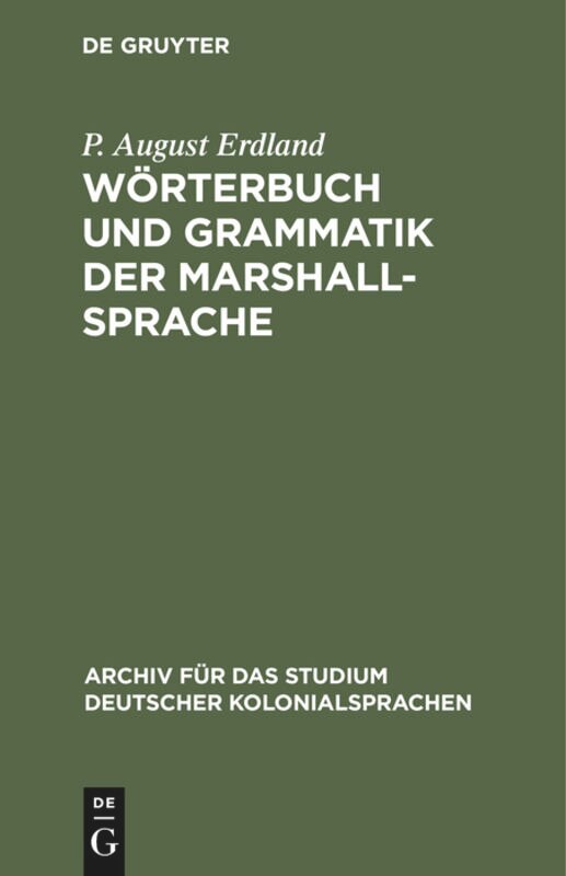 Front cover_Wörterbuch und Grammatik der Marshall-Sprache