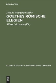 Couverture_Goethes römische Elegien