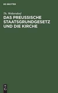 Front cover_Das Preußische Staatsgrundgesetz und die Kirche
