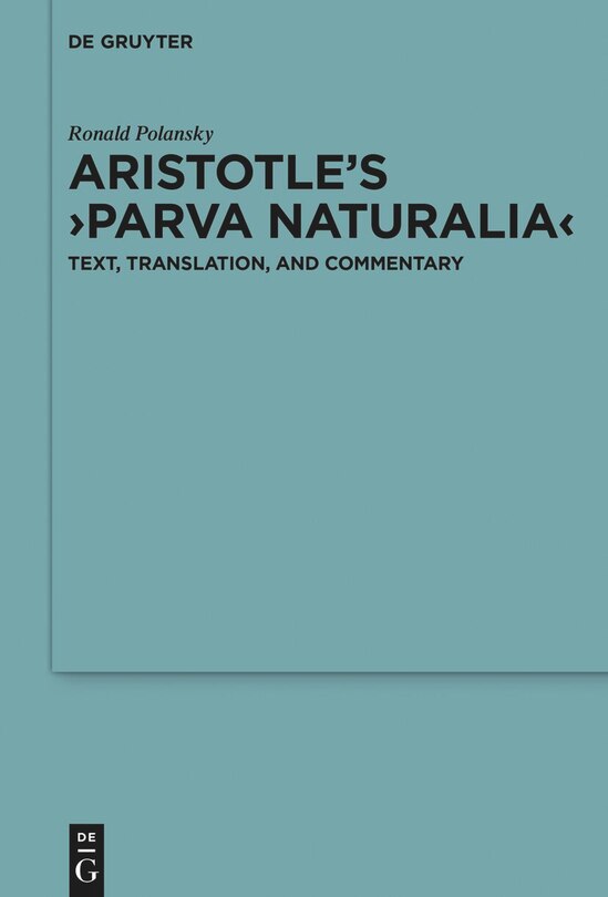 Front cover_Aristotle’s ›Parva naturalia‹