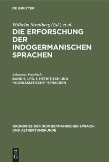 Front cover_Hethitisch und “kleinasiatische” Sprachen
