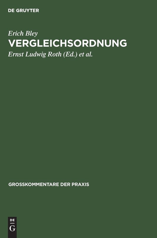 Front cover_Vergleichsordnung