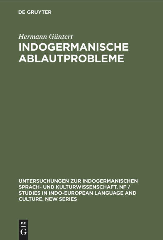 Couverture_Indogermanische Ablautprobleme