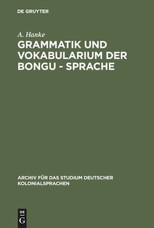 Front cover_Grammatik und Vokabularium der Bongu - Sprache