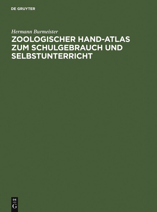 Front cover_Zoologischer Hand-Atlas zum Schulgebrauch und Selbstunterricht