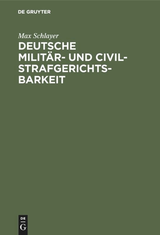 Front cover_Deutsche Militär- und Civilstrafgerichtsbarkeit