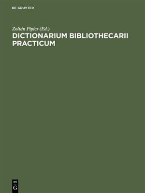 Front cover_Dictionarium bibliothecarii practicum
