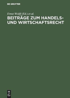 Front cover_Beiträge zum Handels- und Wirtschaftsrecht